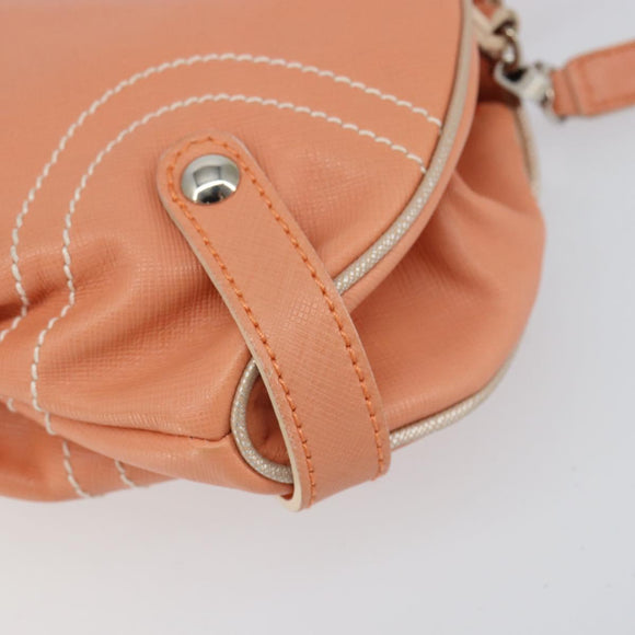 Salvatore Ferragamo Shoulder Bag Leather Pink Silver Auth 156320