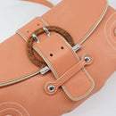 Salvatore Ferragamo Shoulder Bag Leather Pink Silver Auth 156320-14