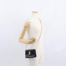 Salvatore Ferragamo Shoulder Bag Leather Navy Gold Auth 156321-21