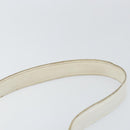 CELINE Shoulder Bag Leather White Gold Auth 156322-8