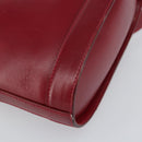 TIFFANY&Co. Shoulder Bag Leather Red Gold Auth 156323-17