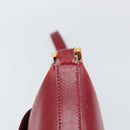 TIFFANY&Co. Shoulder Bag Leather Red Gold Auth 156323-9