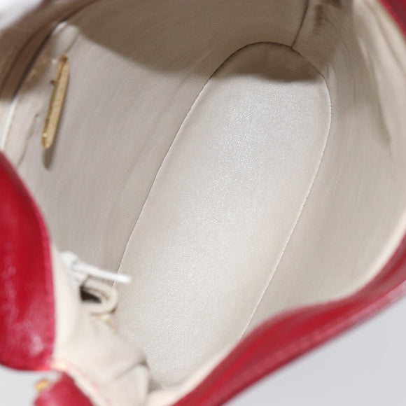 TIFFANY&Co. Shoulder Bag Leather Red Gold Auth 156323