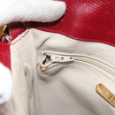 TIFFANY&Co. Shoulder Bag Leather Red Gold Auth 156323-21
