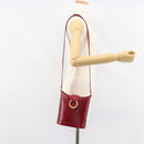 TIFFANY&Co. Shoulder Bag Leather Red Gold Auth 156323-22