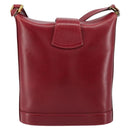 TIFFANY&Co. Shoulder Bag Leather Red Gold Auth 156323-2