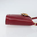 TIFFANY&Co. Shoulder Bag Leather Red Gold Auth 156323-3