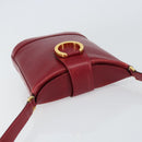 TIFFANY&Co. Shoulder Bag Leather Red Gold Auth 156323-6