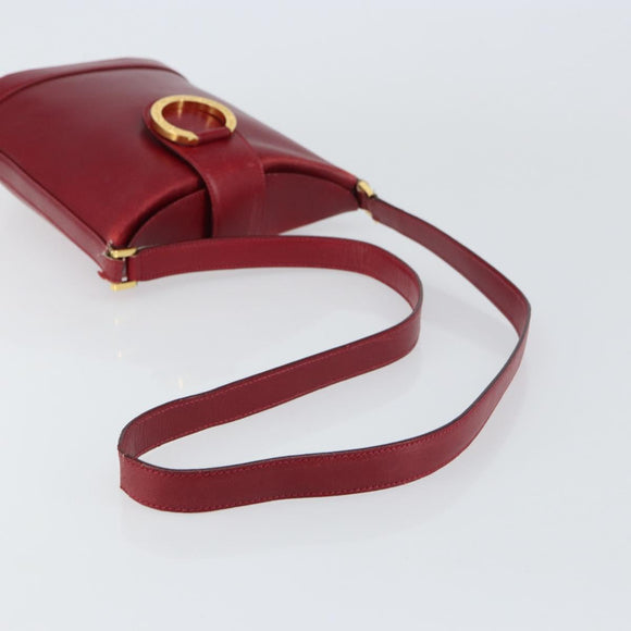 TIFFANY&Co. Shoulder Bag Leather Red Gold Auth 156323