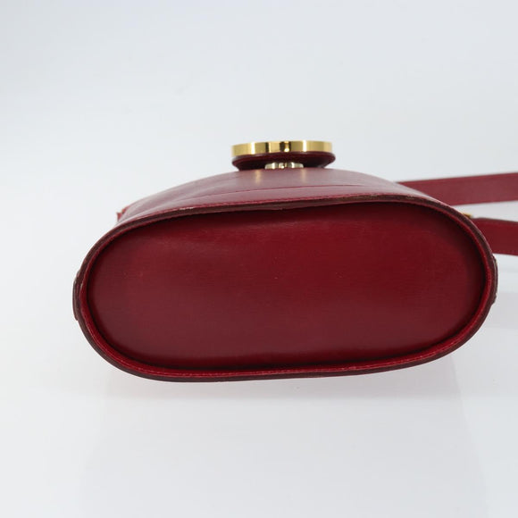 TIFFANY&Co. Shoulder Bag Leather Red Gold Auth 156323