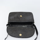 Christian Dior Honeycomb Canvas Shoulder Bag PVC Black Gold Auth 156324-10
