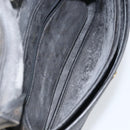 Christian Dior Honeycomb Canvas Shoulder Bag PVC Black Gold Auth 156324-11