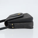 Christian Dior Honeycomb Canvas Shoulder Bag PVC Black Gold Auth 156324-4
