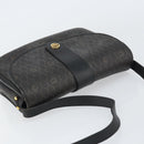Christian Dior Honeycomb Canvas Shoulder Bag PVC Black Gold Auth 156324-6