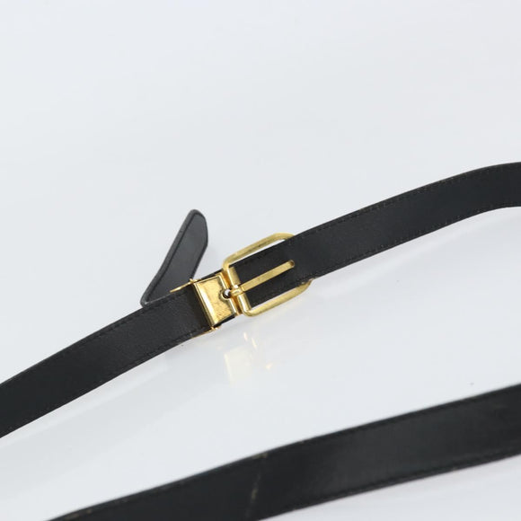 Christian Dior Honeycomb Canvas Shoulder Bag PVC Black Gold Auth 156324