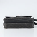 Christian Dior Honeycomb Canvas Shoulder Bag PVC Black Gold Auth 156324-5