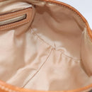 Christian Dior Romantic Trotter Canvas Hand Bag PVC Brown Silver Auth 156325A-21