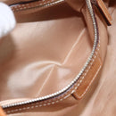 Christian Dior Romantic Trotter Canvas Hand Bag PVC Brown Silver Auth 156325A-23