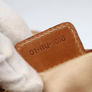 Christian Dior Romantic Trotter Canvas Hand Bag PVC Brown Silver Auth 156325A-11