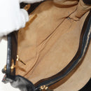 BOTTEGA VENETA INTRECCIATO Shoulder Bag Leather Black Gold Auth 156326V-17