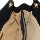 BOTTEGA VENETA INTRECCIATO Shoulder Bag Leather Black Gold Auth 156326V-19