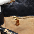 BOTTEGA VENETA INTRECCIATO Shoulder Bag Leather Black Gold Auth 156326V-24