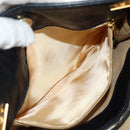 BOTTEGA VENETA INTRECCIATO Shoulder Bag Leather Black Gold Auth 156326V-25