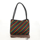 BOTTEGA VENETA INTRECCIATO Shoulder Bag Leather Black Gold Auth 156326V-27