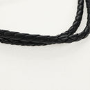 BOTTEGA VENETA INTRECCIATO Shoulder Bag Leather Black Gold Auth 156326V-8