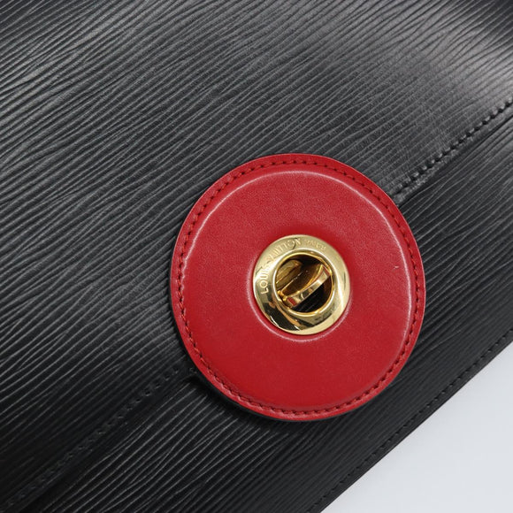 LOUIS VUITTON Epi Free Run Bicolor Shoulder Bag Red Black M52417 LV Auth 156327