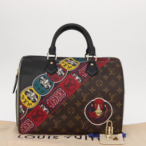 LOUIS VUITTON Monogram Kabuki Speedy 30 Hand Bag M43505 LV Auth 156331SM
