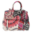 Salvatore Ferragamo Hand Bag Leather 2way Silver Pink Auth 156332SAM-1