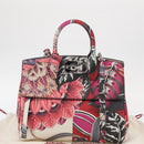 Salvatore Ferragamo Hand Bag Leather 2way Silver Pink Auth 156332SAM-30