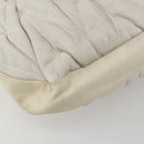 Miu Miu Matelasse Hand Bag Leather 2way White Gold Auth 156334-17