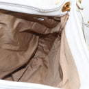 Miu Miu Matelasse Hand Bag Leather 2way White Gold Auth 156334-20