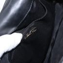 BALLY Chain Shoulder Bag Leather Black Gold Auth 156337-19