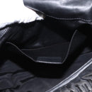 BALLY Chain Shoulder Bag Leather Black Gold Auth 156337-22