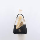 BALLY Chain Shoulder Bag Leather Black Gold Auth 156337-24