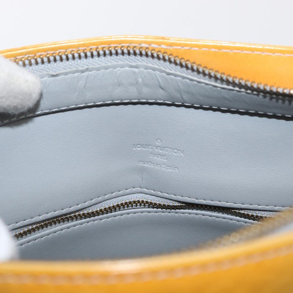 LOUIS VUITTON Monogram Vernis Houston Hand Bag Gris M91053 LV Auth 156340