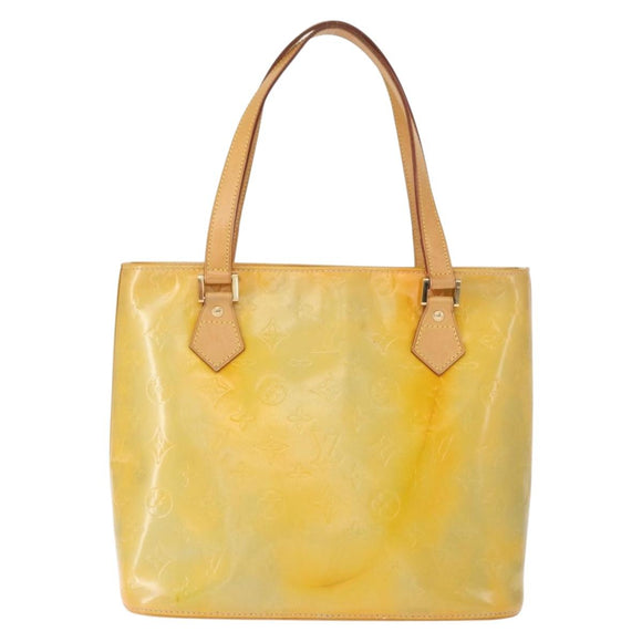 LOUIS VUITTON Monogram Vernis Houston Hand Bag Gris M91053 LV Auth 156340