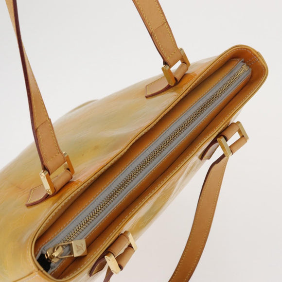 LOUIS VUITTON Monogram Vernis Houston Hand Bag Gris M91053 LV Auth 156340