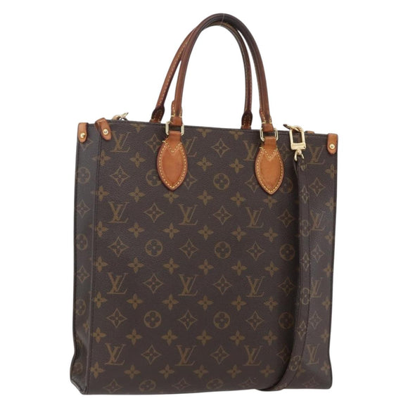 LOUIS VUITTON Monogram Sac Plat PM Hand Bag M51140 LV Auth 156344