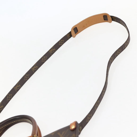 LOUIS VUITTON Monogram Sac Plat PM Hand Bag M51140 LV Auth 156344