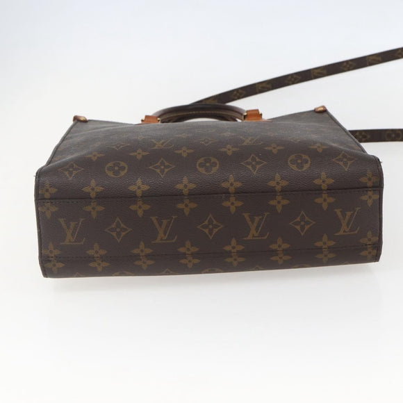 LOUIS VUITTON Monogram Sac Plat PM Hand Bag M51140 LV Auth 156344
