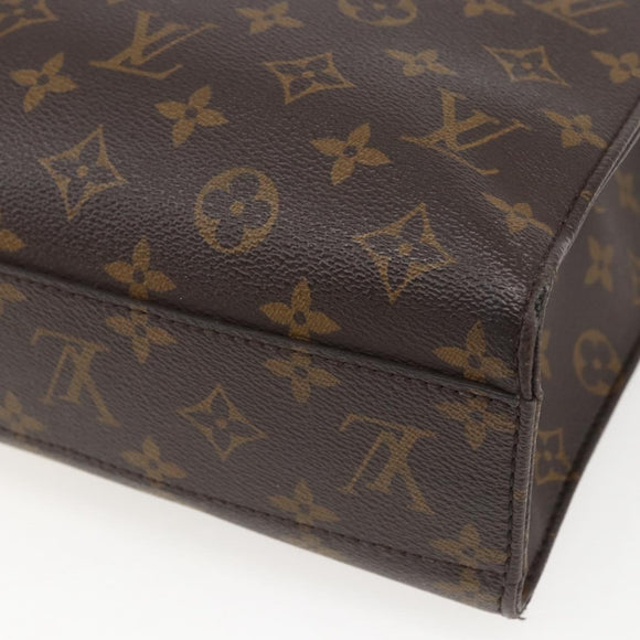 LOUIS VUITTON Monogram Sac Plat PM Hand Bag M51140 LV Auth 156344