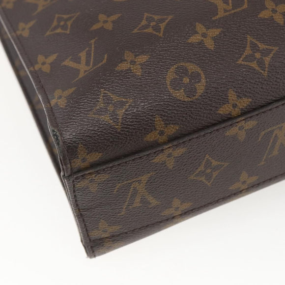 LOUIS VUITTON Monogram Sac Plat PM Hand Bag M51140 LV Auth 156344