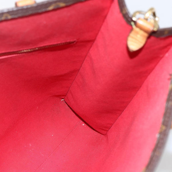 LOUIS VUITTON Monogram Sac Plat PM Hand Bag M51140 LV Auth 156344