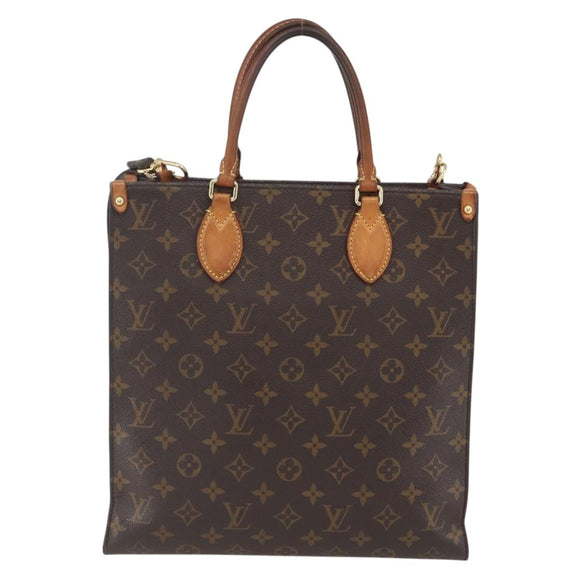LOUIS VUITTON Monogram Sac Plat PM Hand Bag M51140 LV Auth 156344