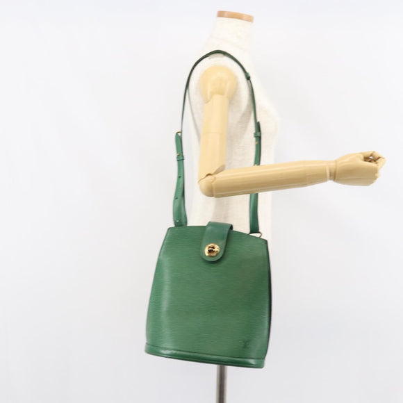 LOUIS VUITTON Epi Cluny Shoulder Bag Green M52254 LV Auth 156348