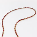 CHANEL Matelasse Chain Shoulder Bag Lamb Skin Red Gold CC Auth 156350-8